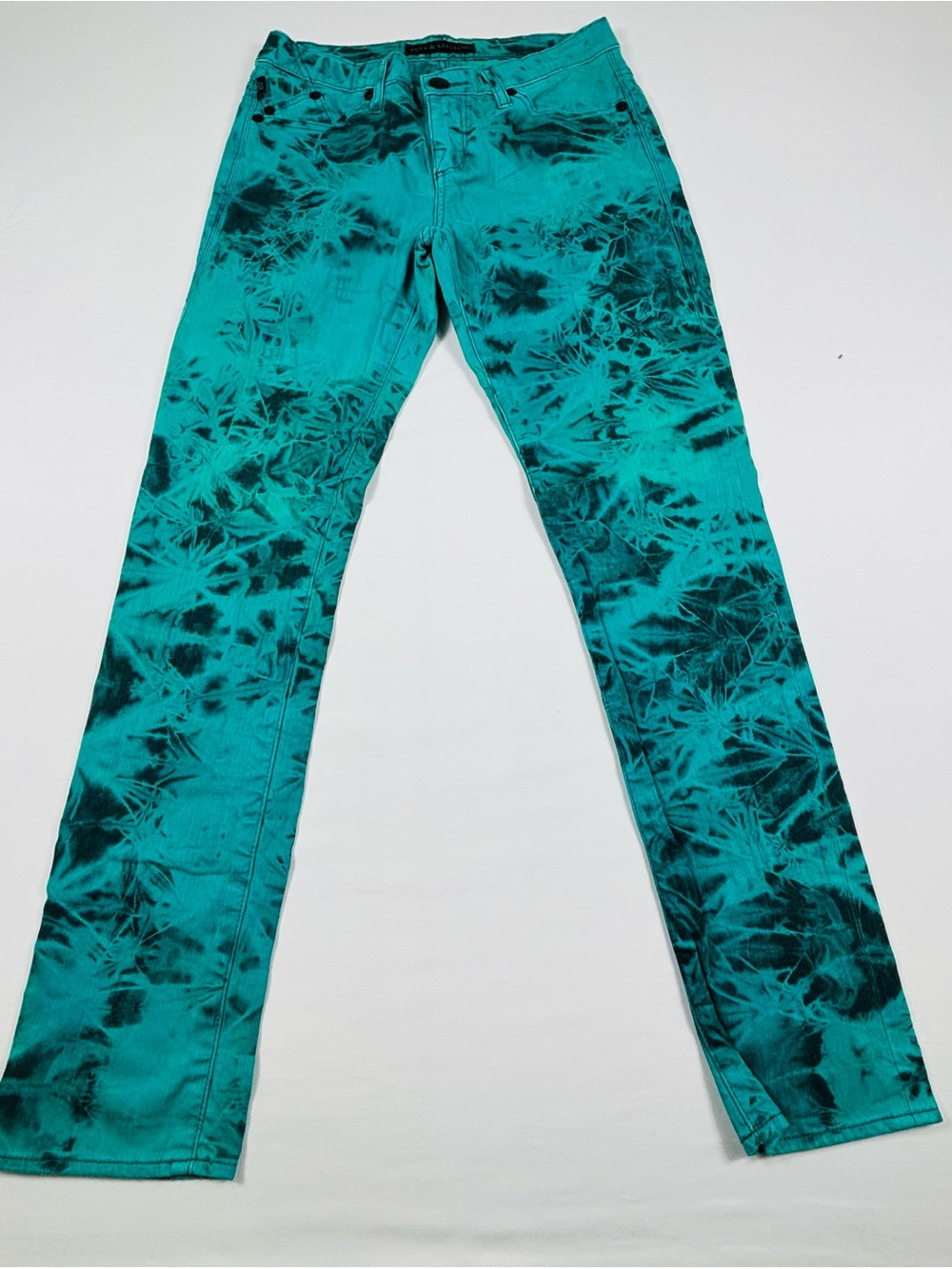 Tie-Dye Teal Women's Jeans W716